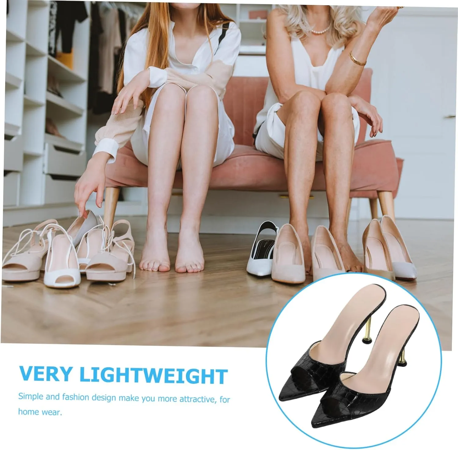 1 Pair of Pointy Shoes Fashion Sandals Summer High Heels Female Banquet Footwear