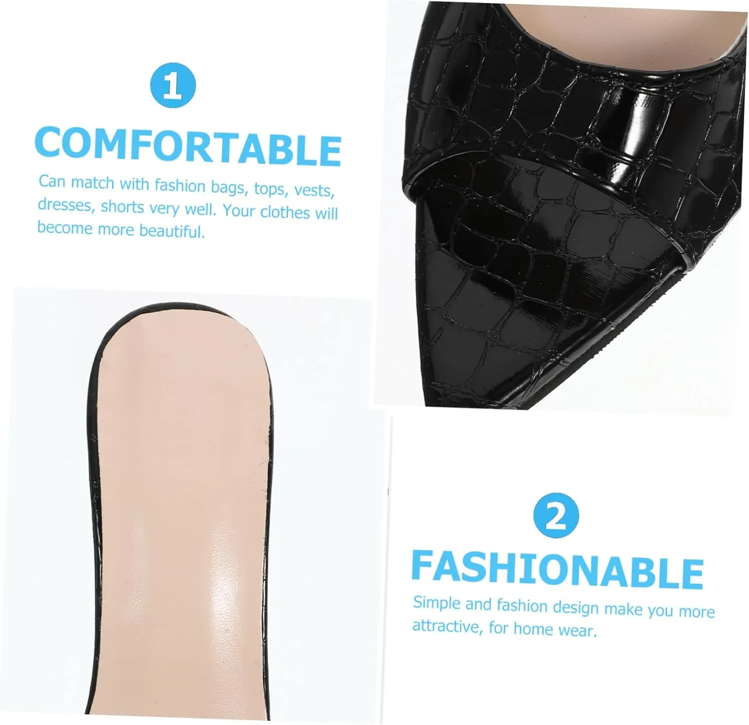 1 Pair of Pointy Shoes Fashion Sandals Summer High Heels Female Banquet Footwear
