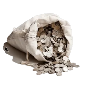 $10 Face Bags 90% Silver Half Dollars (Mostly Walkers & Franklins) - DOTD