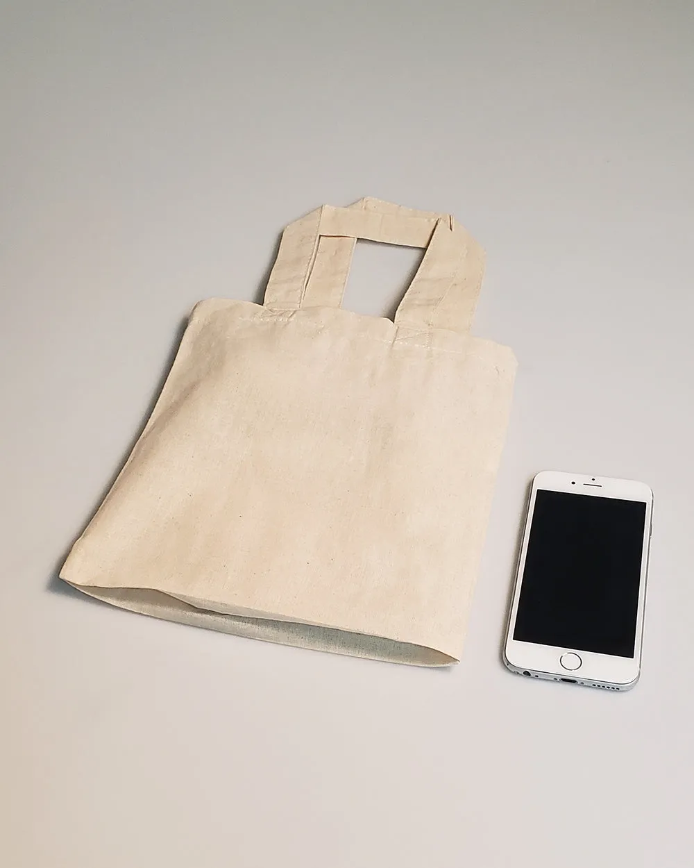 12 ct Mini Cotton 8 in Tote Bag / Favor Gift Bags - By Dozen