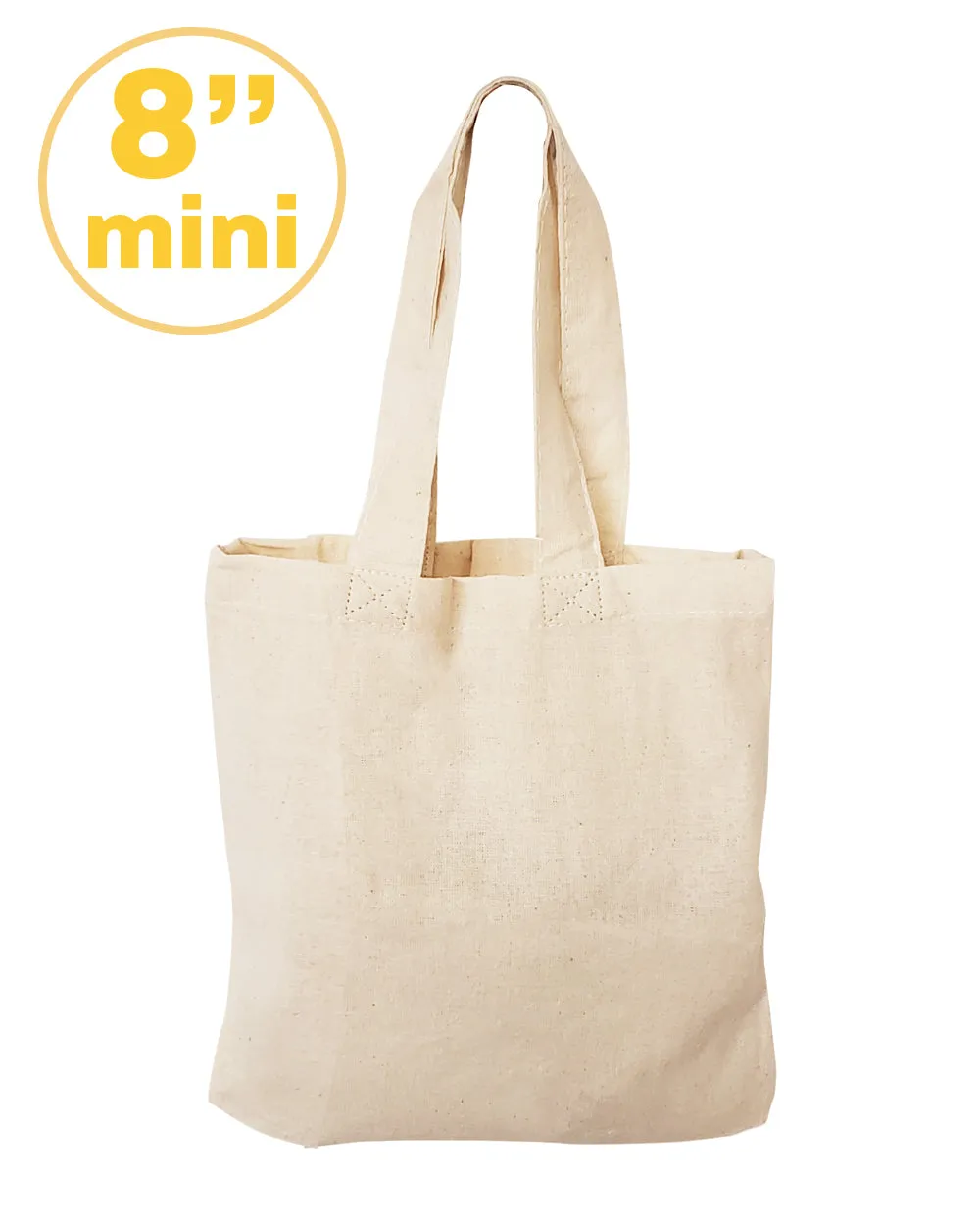 12 ct Mini Cotton 8 in Tote Bag / Favor Gift Bags - By Dozen