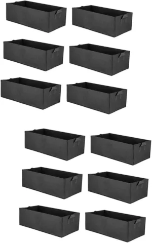 12 Pcs 10 Gallon Grow Bags Potato Grow Bag Square Grow Bag Garden Plant Cultivation Bag Potato Growing