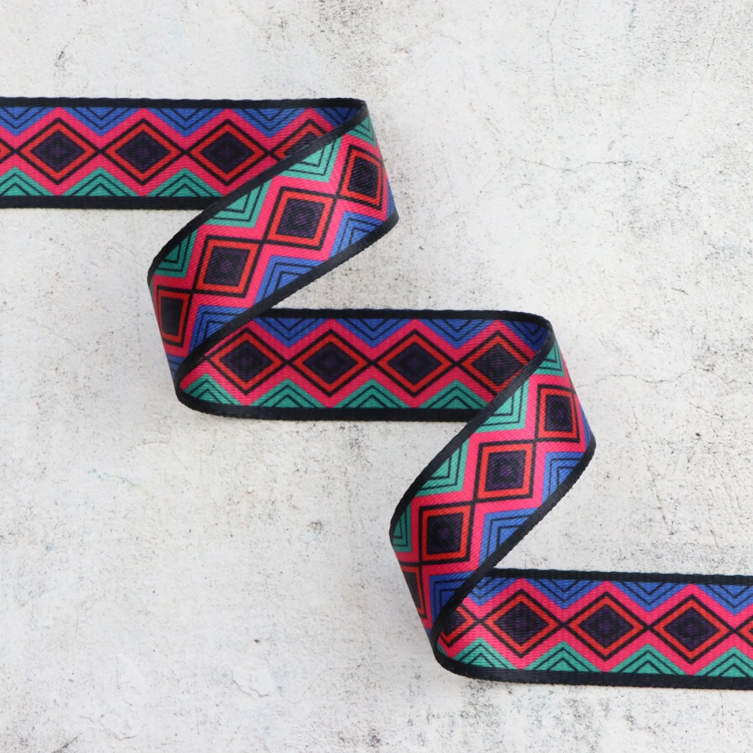 1.5" Aztec Designed Webbing/Strapping - sold per 3 yards