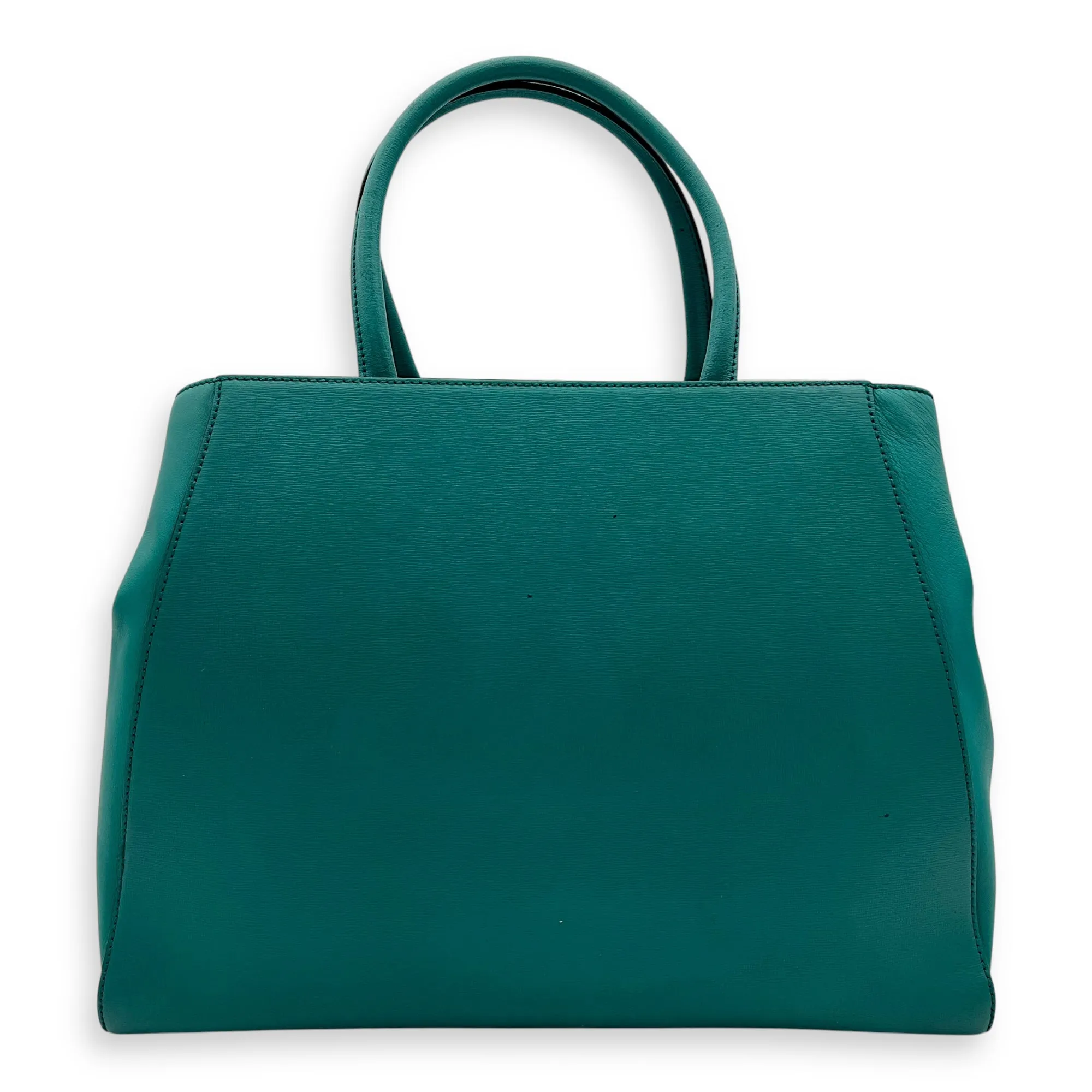 2 jours Top Handle Bag Medium Blue in Calfskin, Silver hardware