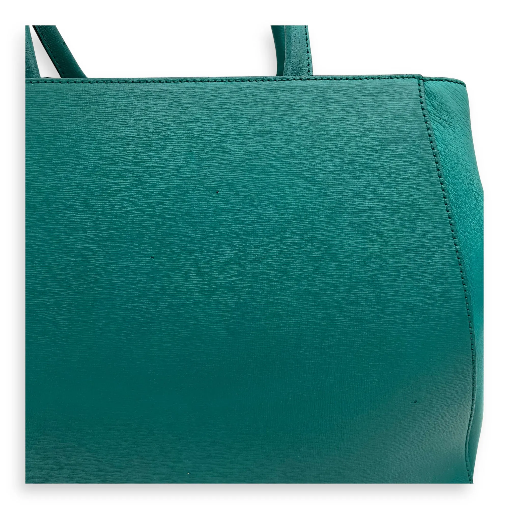 2 jours Top Handle Bag Medium Blue in Calfskin, Silver hardware