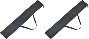2-Pack Black Hiking Pole Bags - 28.3x4.7in, Durable Oxford, 44lb Capacity, Multipurpose Storage for Trekking Poles, Sports Gear & More