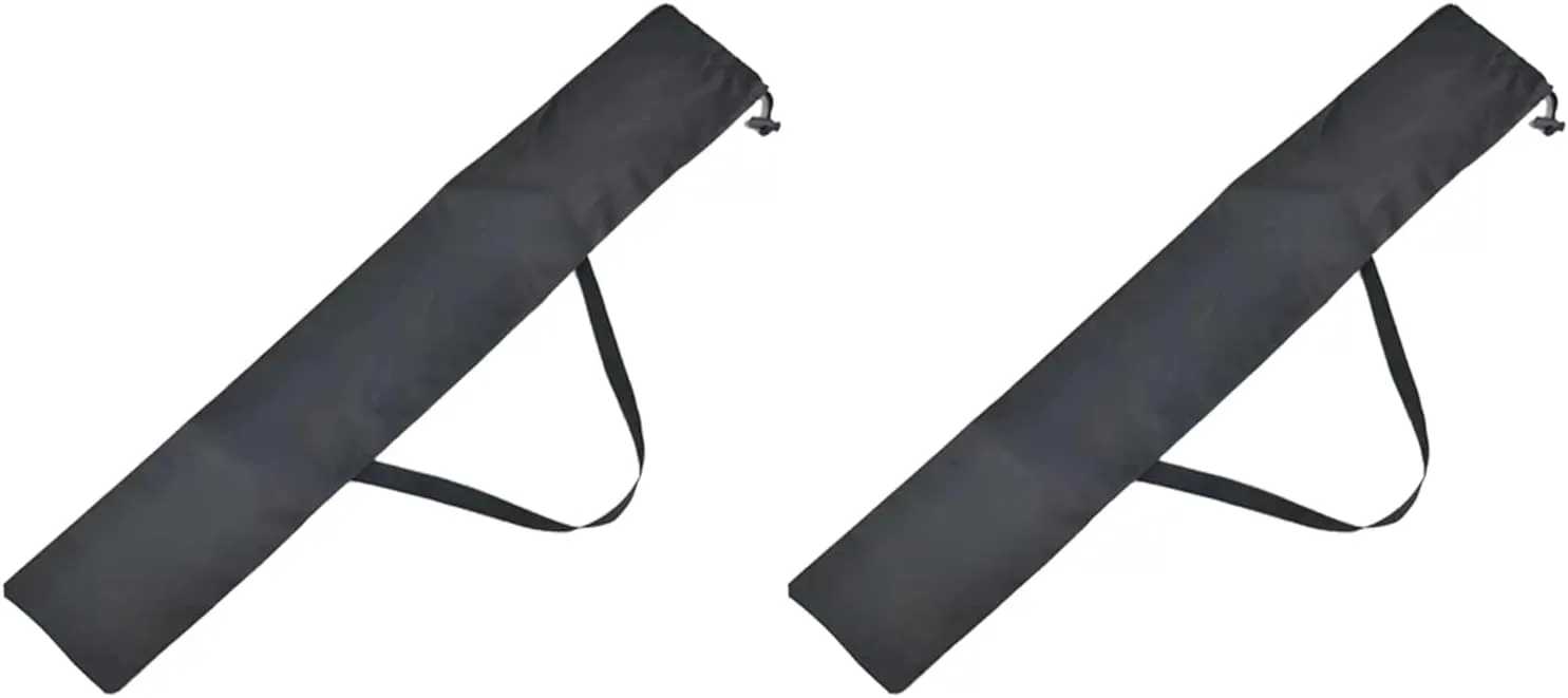2-Pack Black Hiking Pole Bags - 28.3x4.7in, Durable Oxford, 44lb Capacity, Multipurpose Storage for Trekking Poles, Sports Gear & More