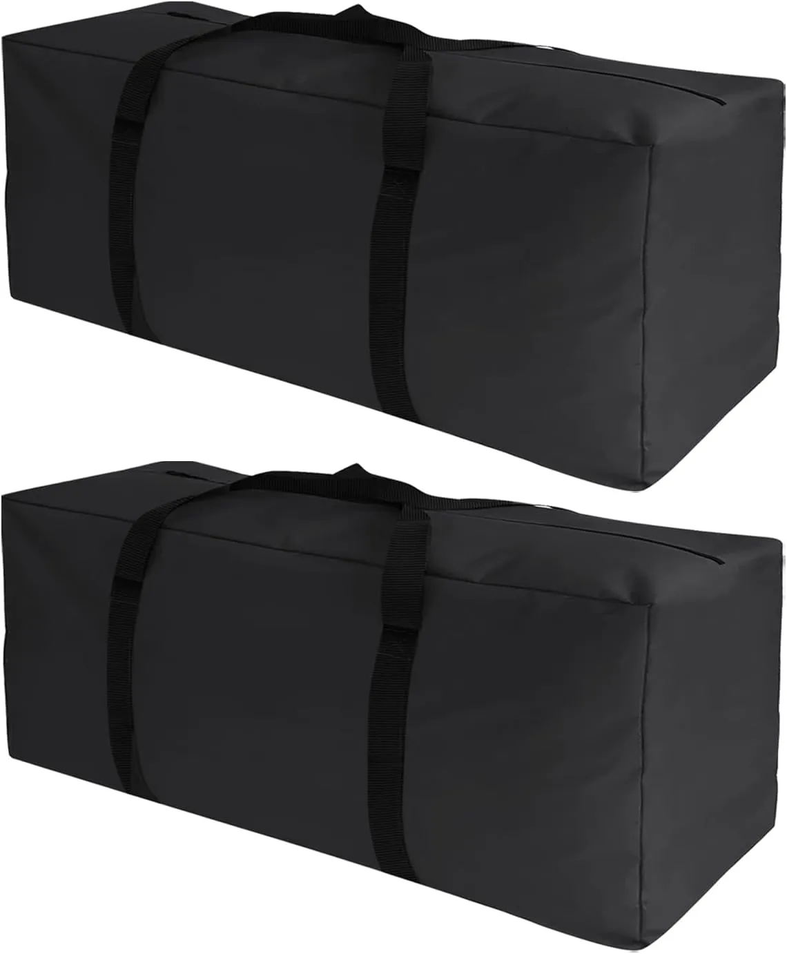 2 Pack Cushion Storage Bags Garden Waterproof Patio Extra Large Protective Zippered Outdoor Cushions Furniture Oxford Fabric Covers Box 68 x 30 x 20 inch Black
