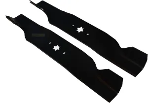 2 x 49 CM lawntractor Blade Set Compatible with Bolens BL 135/96 T/Columbia PX 125 B 96 H T/Efco Formula 96 M Storm 95/11.5 T/Gutbrod JLX LX 96 S SH