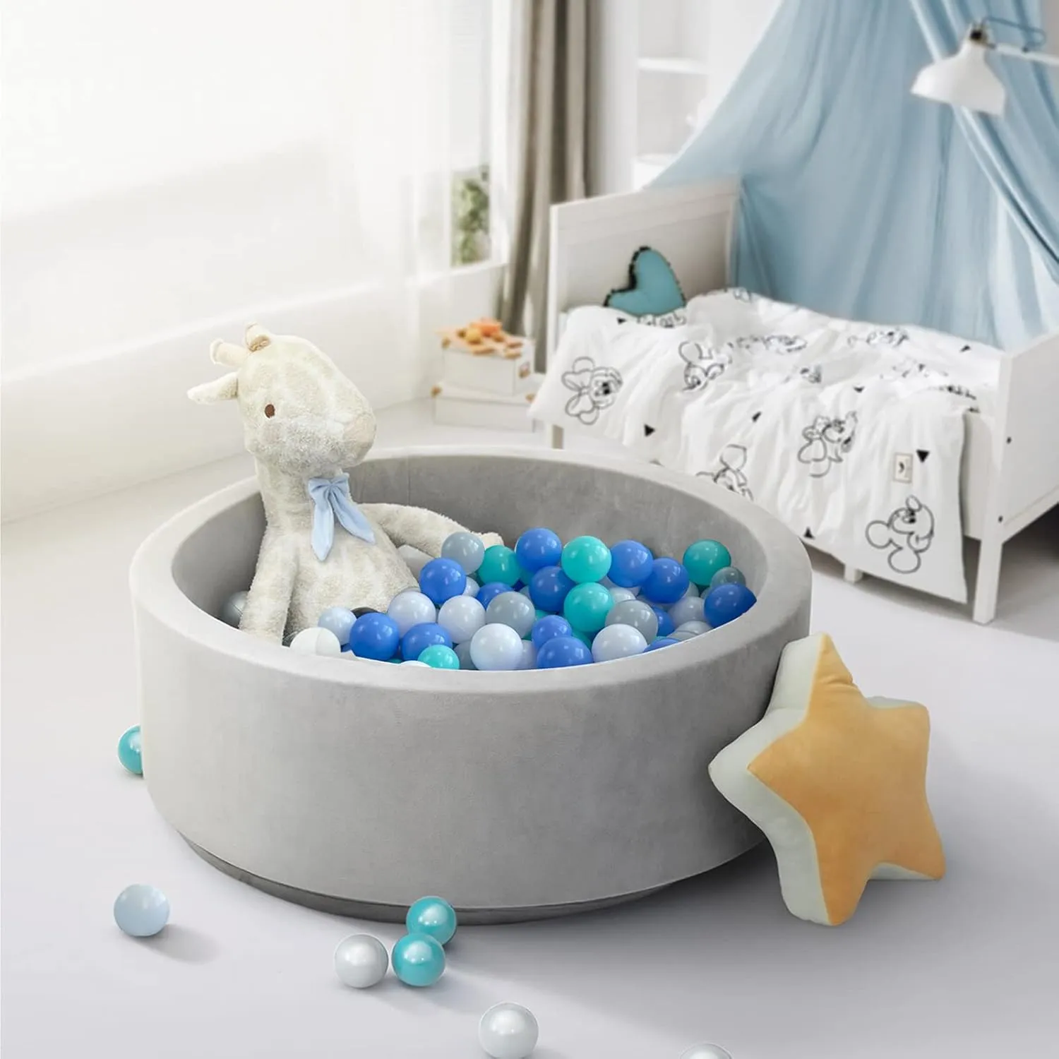 200/500/1000/2000 Count Plastic Soft Plastic Ball Pit Balls Colorful Play Pit Balls for Pet Dogs Ball Pit 2.2" Large Phthalate Free Bpa Free Balls for Toddlers 1-3 Baby Kids