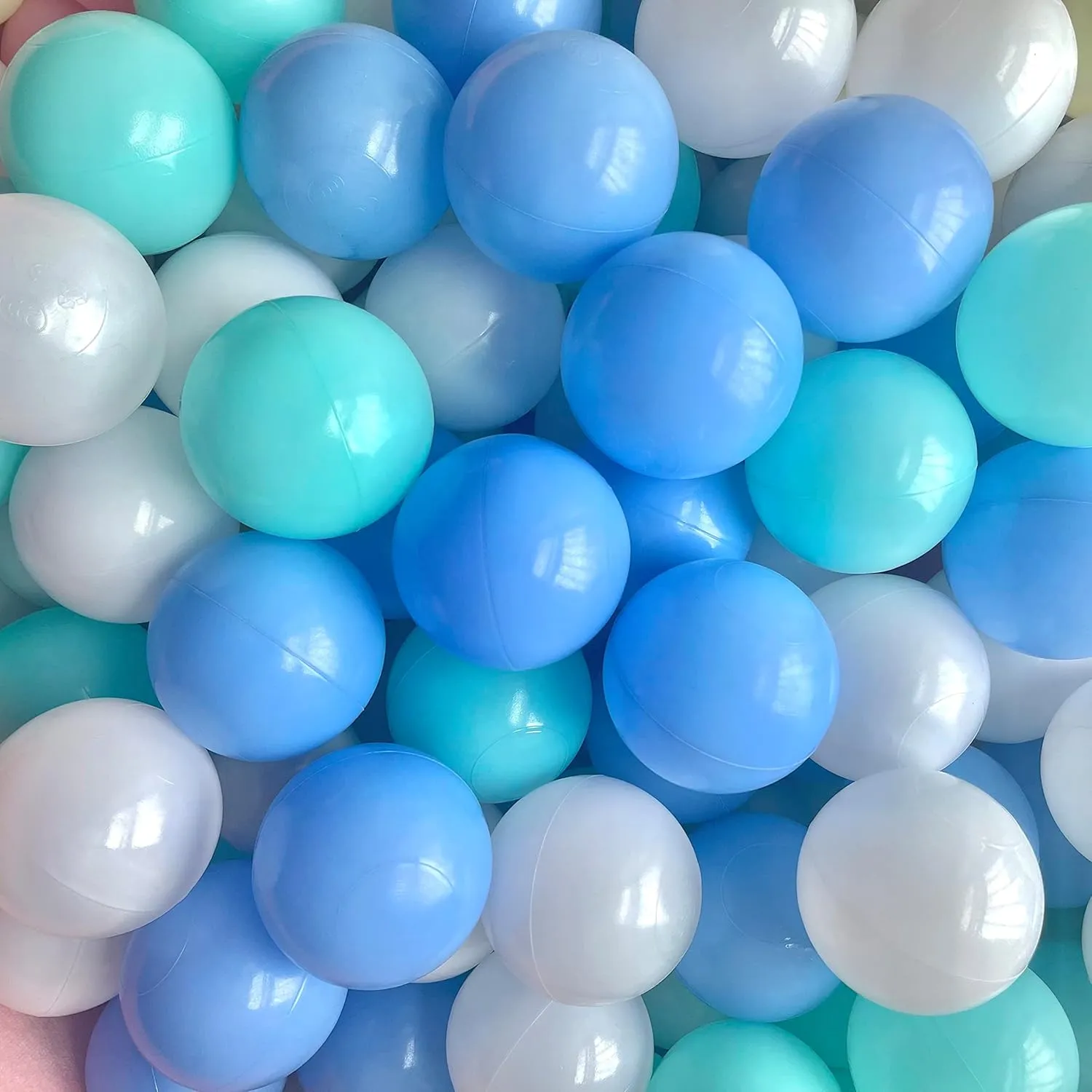 200/500/1000/2000 Count Plastic Soft Plastic Ball Pit Balls Colorful Play Pit Balls for Pet Dogs Ball Pit 2.2" Large Phthalate Free Bpa Free Balls for Toddlers 1-3 Baby Kids