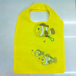 20pcs Fish Shopping Foldable Bag Colorful Reusable Bags Shoulder Tote (Random Color)