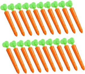 20pcs Plastic Seal Clips Sealing Clips Piping Bag Clips Carrot Shaped Bag Clips Freezer Cartoon Bag Clips Resealable Food Packages Clips Sweet Storage Bag Clips Bag Closures Orange