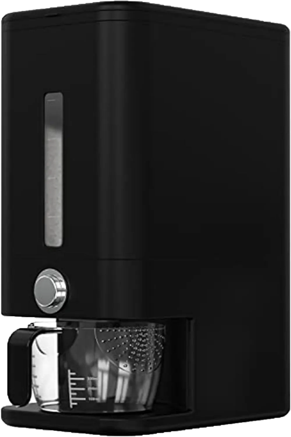25lb Rice Dispenser - Air Tight Grain & Rice Container With Smart Quantity Dispense, Measuring Cup - NEW Black Design Grain Storage Container.