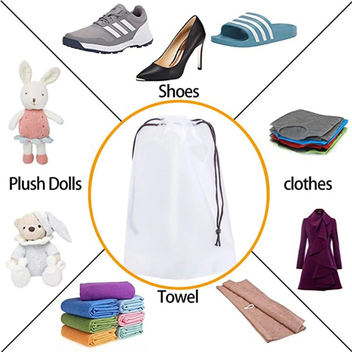 25PCS Portable Travel Shoe Bags Sport Storage Pouch Drawstring Dust Organizer