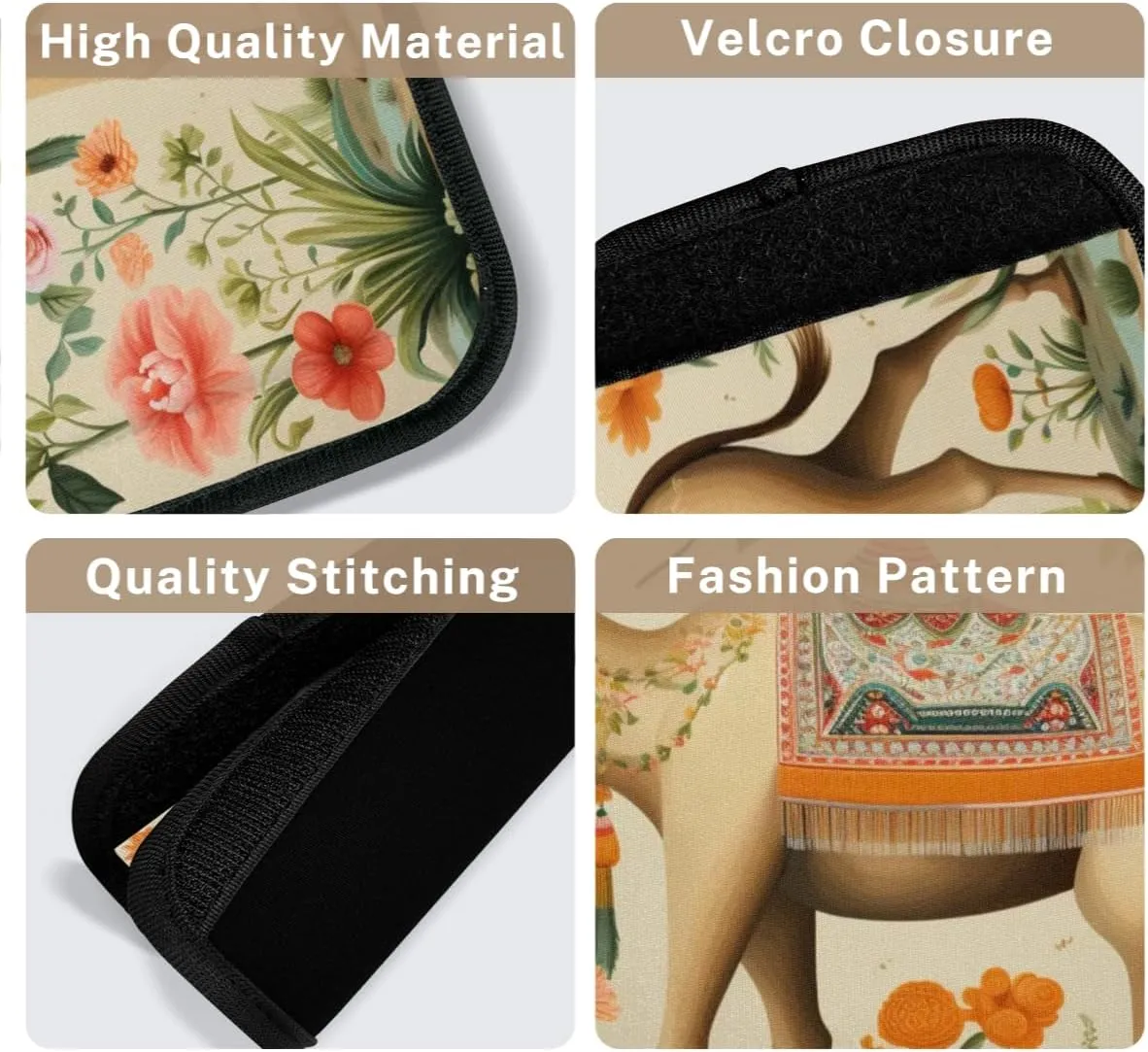 2Pcs Luggage Handle Wrap for Suitcase, Camel Animals Luggage Identifiers Travel Bag Wraps Suitcase Handle Protection Sleeve Cover