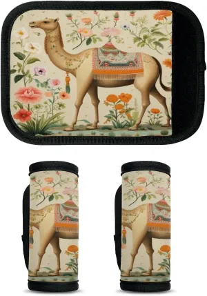 2Pcs Luggage Handle Wrap for Suitcase, Camel Animals Luggage Identifiers Travel Bag Wraps Suitcase Handle Protection Sleeve Cover