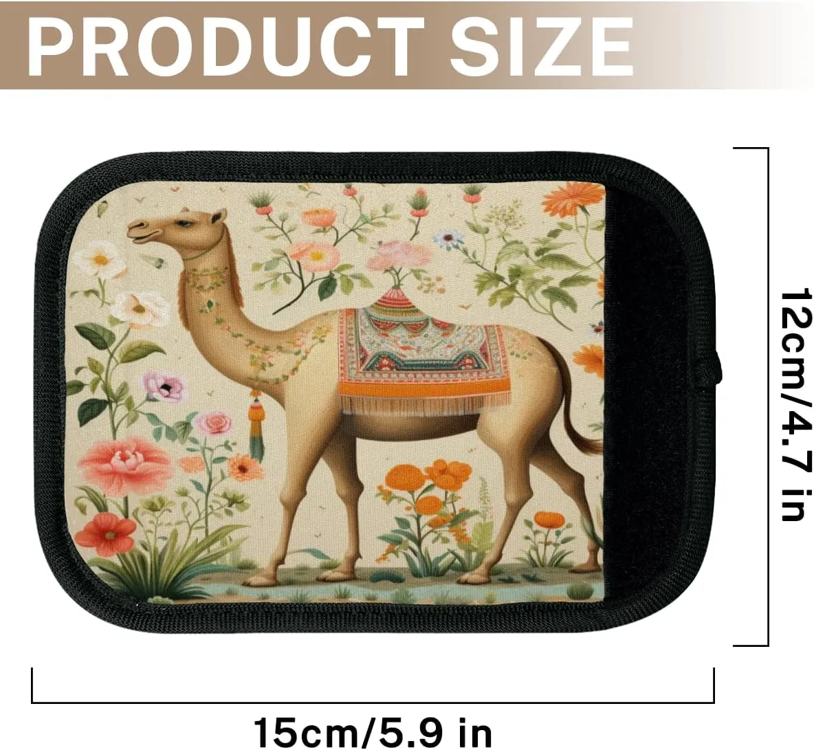 2Pcs Luggage Handle Wrap for Suitcase, Camel Animals Luggage Identifiers Travel Bag Wraps Suitcase Handle Protection Sleeve Cover