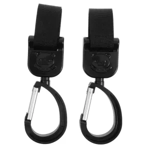 2pcs Universal Stroller Hooks Rotating Bag Hooks for Easy Install Stroller Bag Hook
