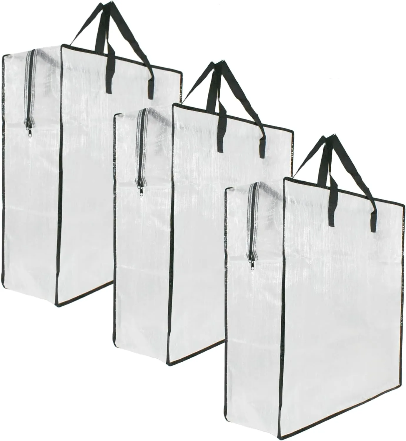 3 Pack Clear Storage Bags with Zipper and Handles, Blanket Bags For Closet Storage, Moving and Packing Supplies for College, Underbed Storage Organizer for Clothes Pillow Bedding Christmas Wreath