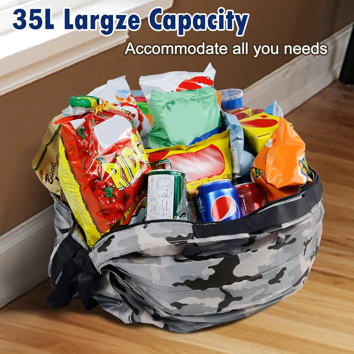 3557 Portable Foldable Shopping Bag Large Capacity Multipurpose Storage Bag Sports Travel Shoulder Bag