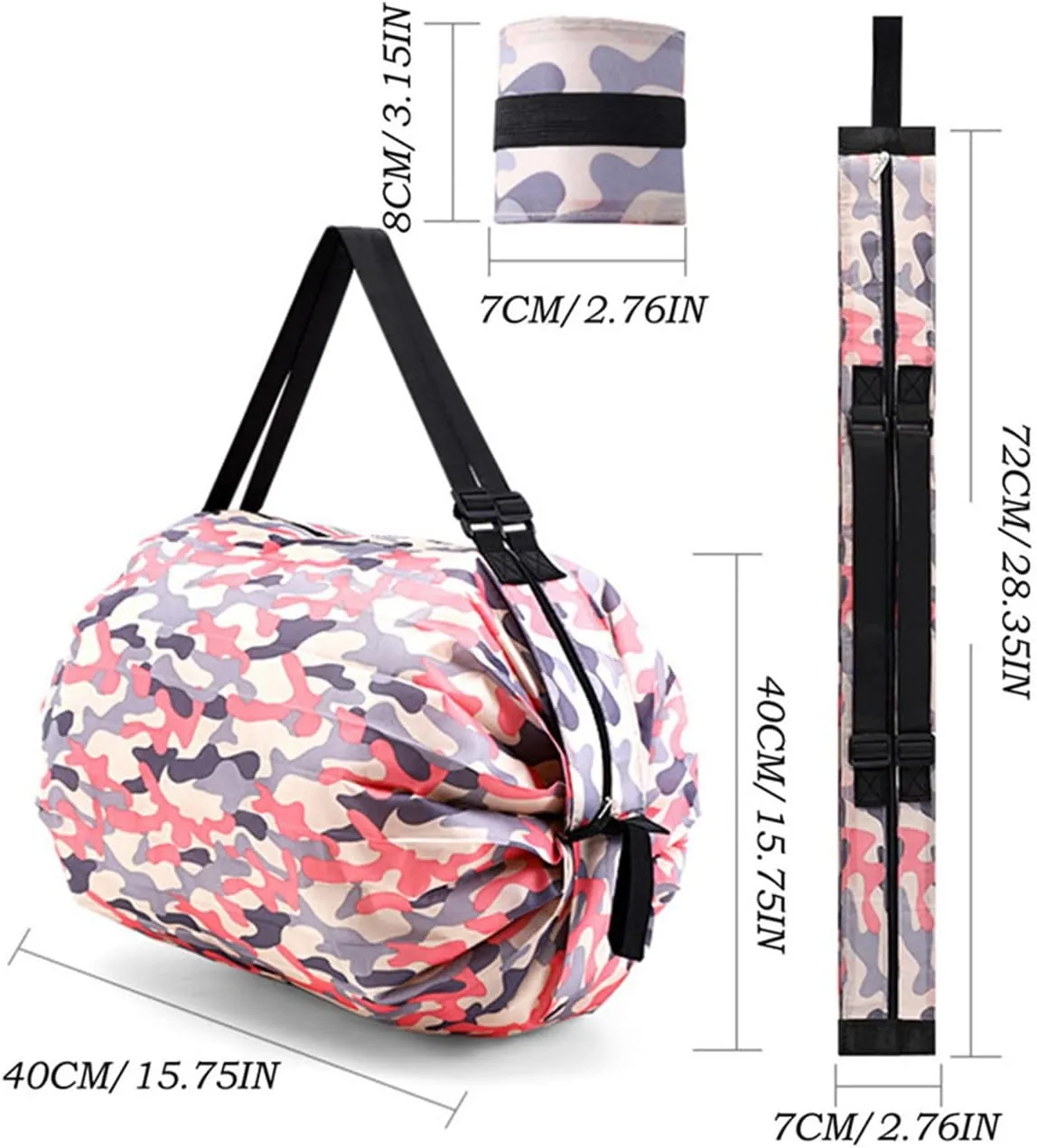 3557 Portable Foldable Shopping Bag Large Capacity Multipurpose Storage Bag Sports Travel Shoulder Bag