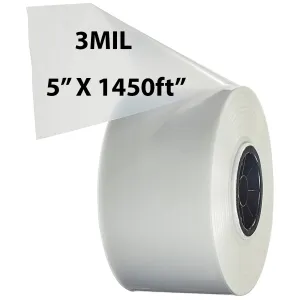 5 inch x 1450ft Poly Tubing Roll 3 Mil LDPE Low Density