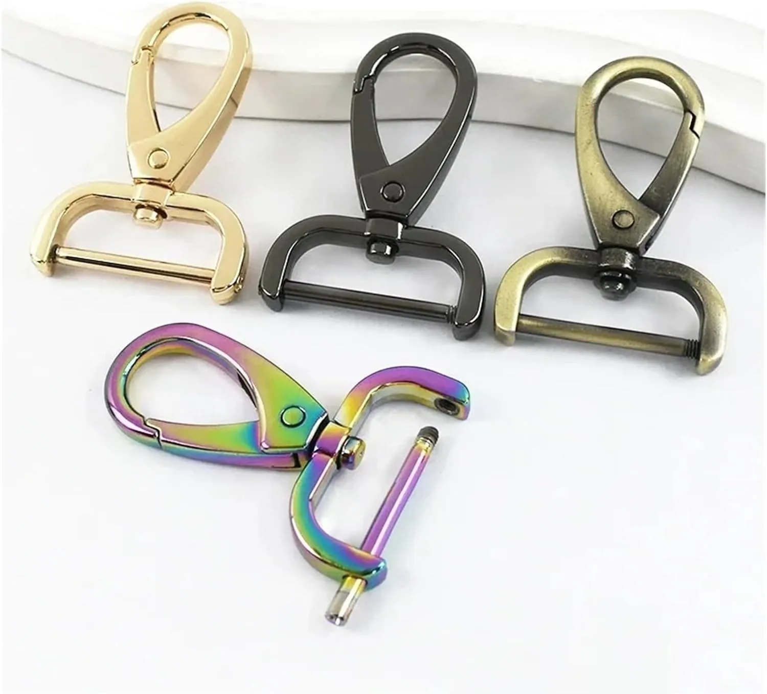 5Pcs Detachable Bag Buckles for Strap 13-38mm Metal Swivel Clasp Belt Webbing Trigger Snap Hook DIY Accessories