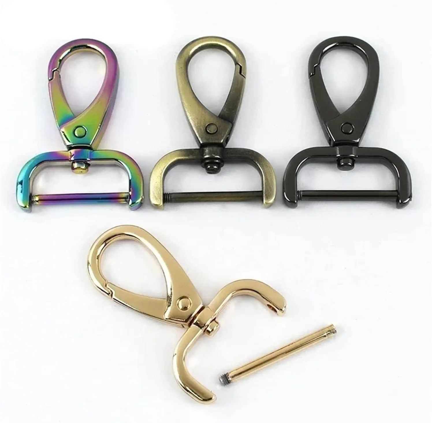 5Pcs Detachable Bag Buckles for Strap 13-38mm Metal Swivel Clasp Belt Webbing Trigger Snap Hook DIY Accessories