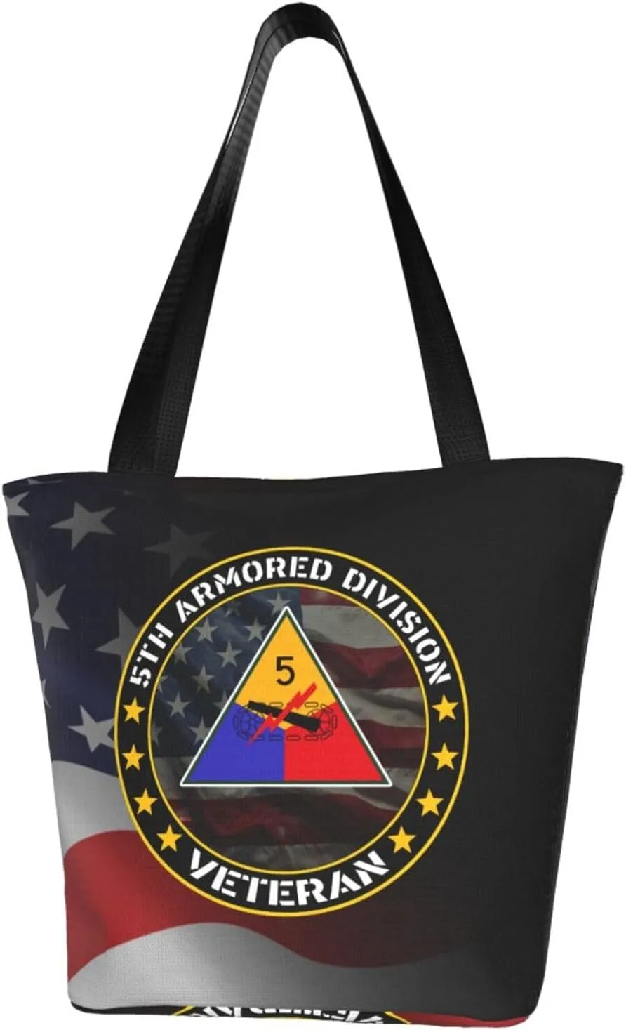 5th Armored Division Veteran Fashion Shoulder Bag Large Capacity For Man Or Woman