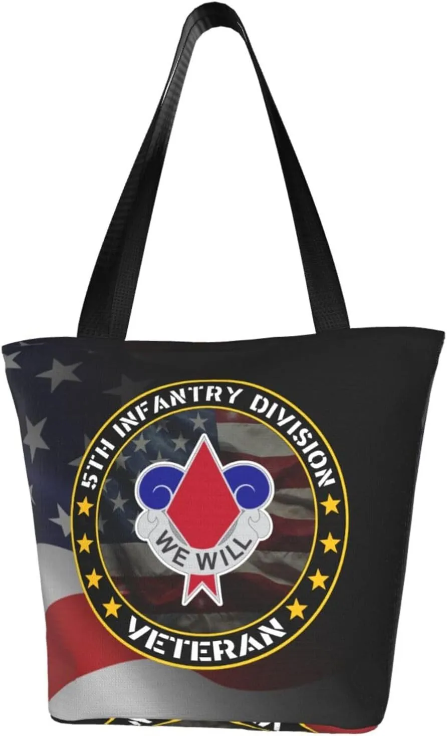 5th Infantry Division Veteran Fashion Shoulder Bag Large Capacity For Man Or Woman
