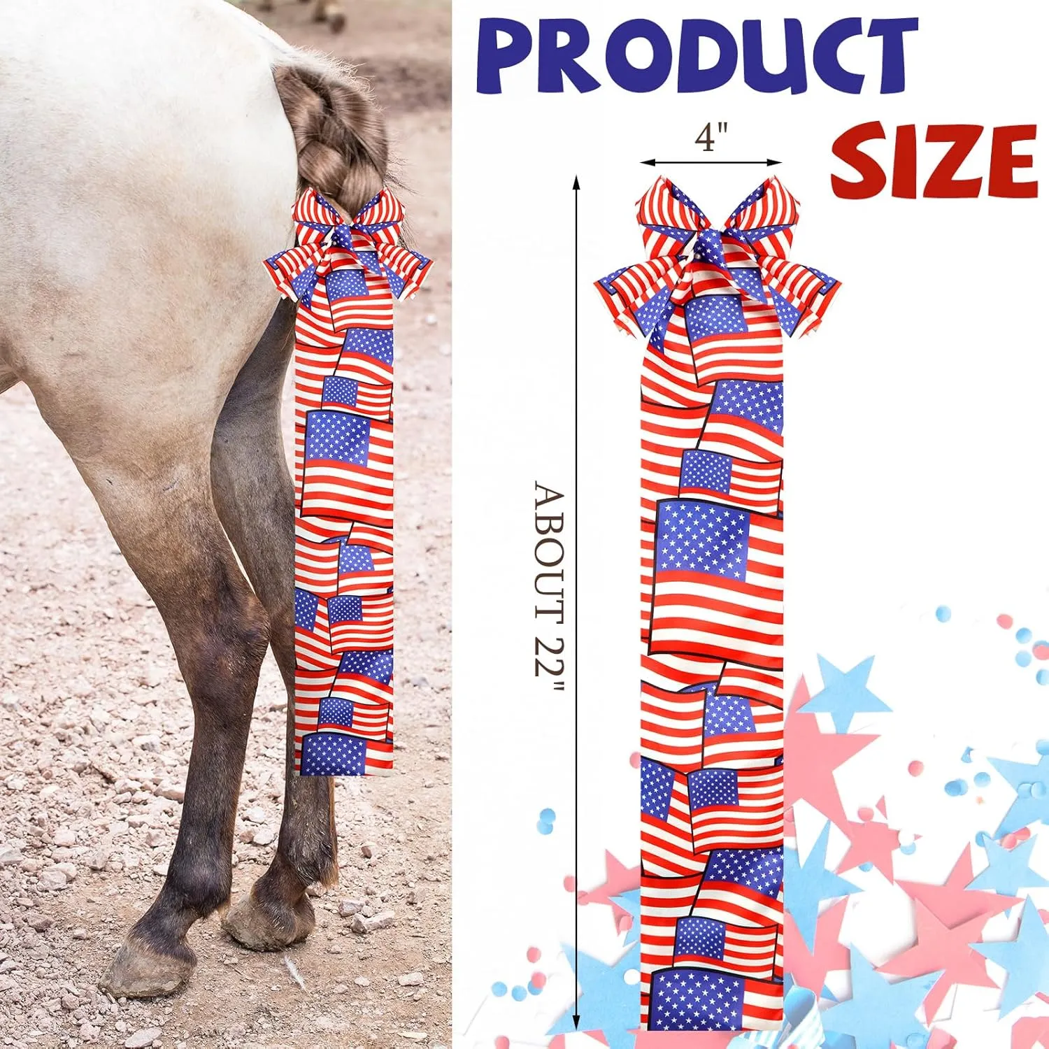6 Pcs Horse Tail Bag Breathable Guard Slip on Horse Tail Wrap 2 Strand Closure Straps Grooming Supplies to Keep from Dirt Breakage Rubbing 6 Designs(Modern Style)