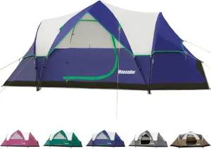 6 Person Family Camping Tent,Waterproof Windproof with Top Rainfly,Easy Set Up,Pop Up Tent for Outdoor Camping Hiking Trave