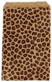 888 Display - 200 pcs of 4" x 6" Leopard Tone Paper Gift Bags Shopping Sales Tote Bags