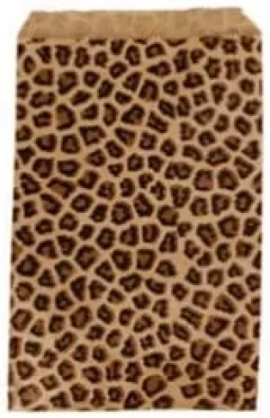 888 Display - 200 pcs of 4" x 6" Leopard Tone Paper Gift Bags Shopping Sales Tote Bags