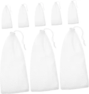 8Pcs Sock Feeder Bags Drawstring Mesh Bird Feeder Bags for Wild Birds Lightweight Portable