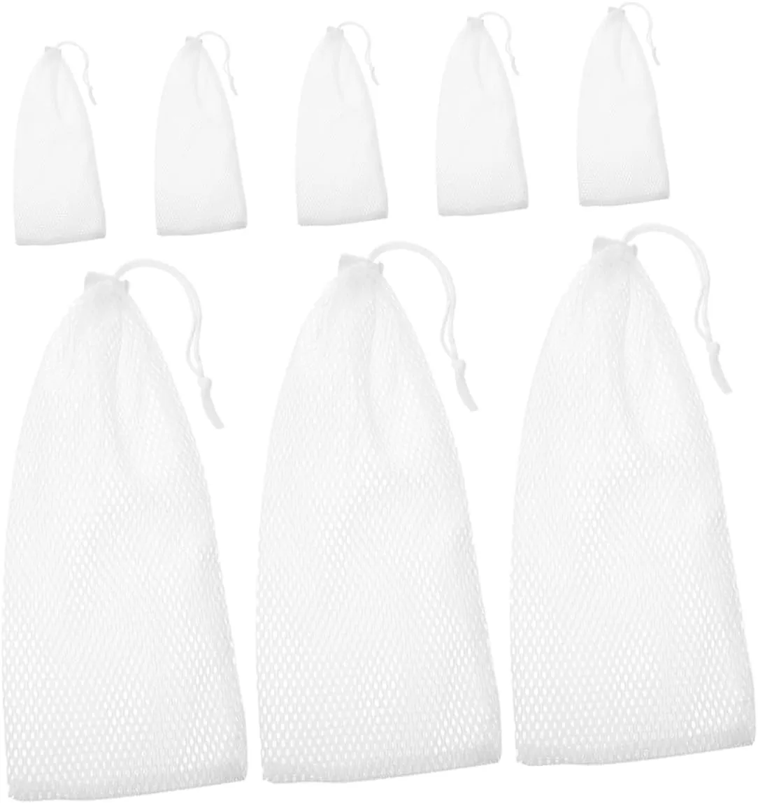 8Pcs Sock Feeder Bags Drawstring Mesh Bird Feeder Bags for Wild Birds Lightweight Portable