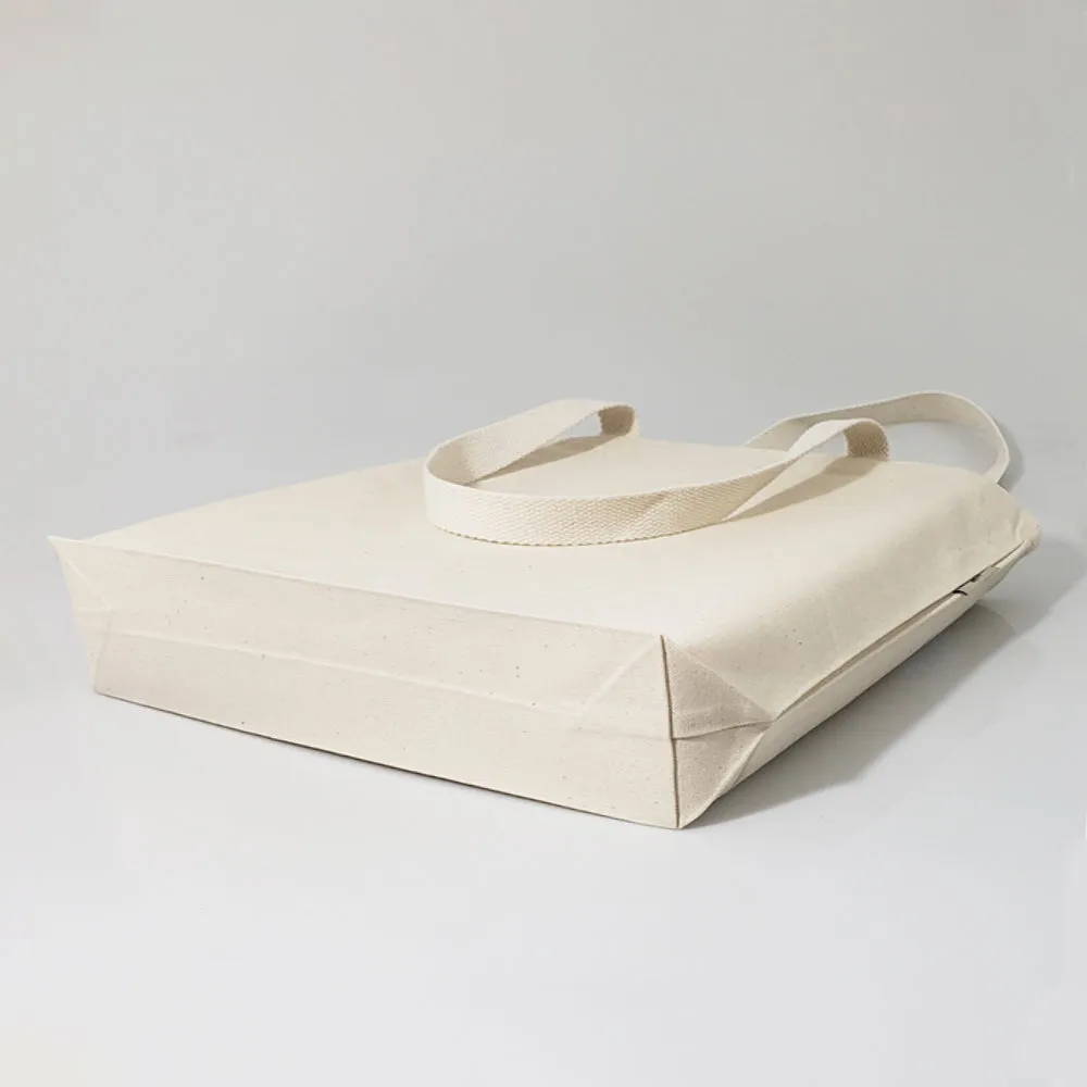 96 ct - 18 in Large Organic Canvas Shopper Tote Bags with Bottom Gusset - By Case