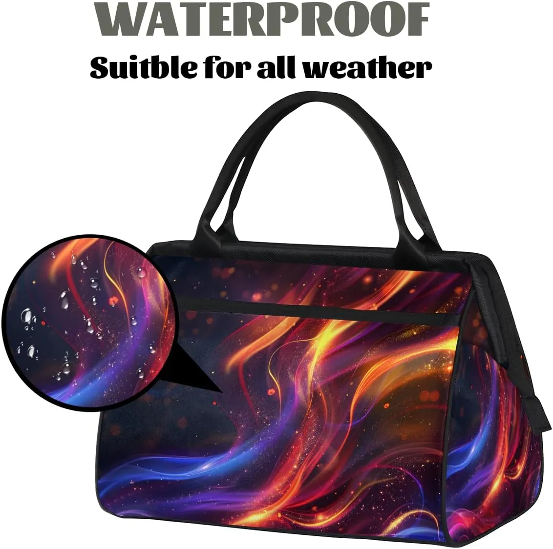 Abstract Art Color Weekender Overnight Bag for Women Waterproof Carry On Travel Duffle Bags with Pocket Lightweight Sports Gym Tote Bag Large Luggage Workout Personal Item Hospital Bags