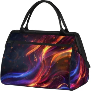 Abstract Art Color Weekender Overnight Bag for Women Waterproof Carry On Travel Duffle Bags with Pocket Lightweight Sports Gym Tote Bag Large Luggage Workout Personal Item Hospital Bags