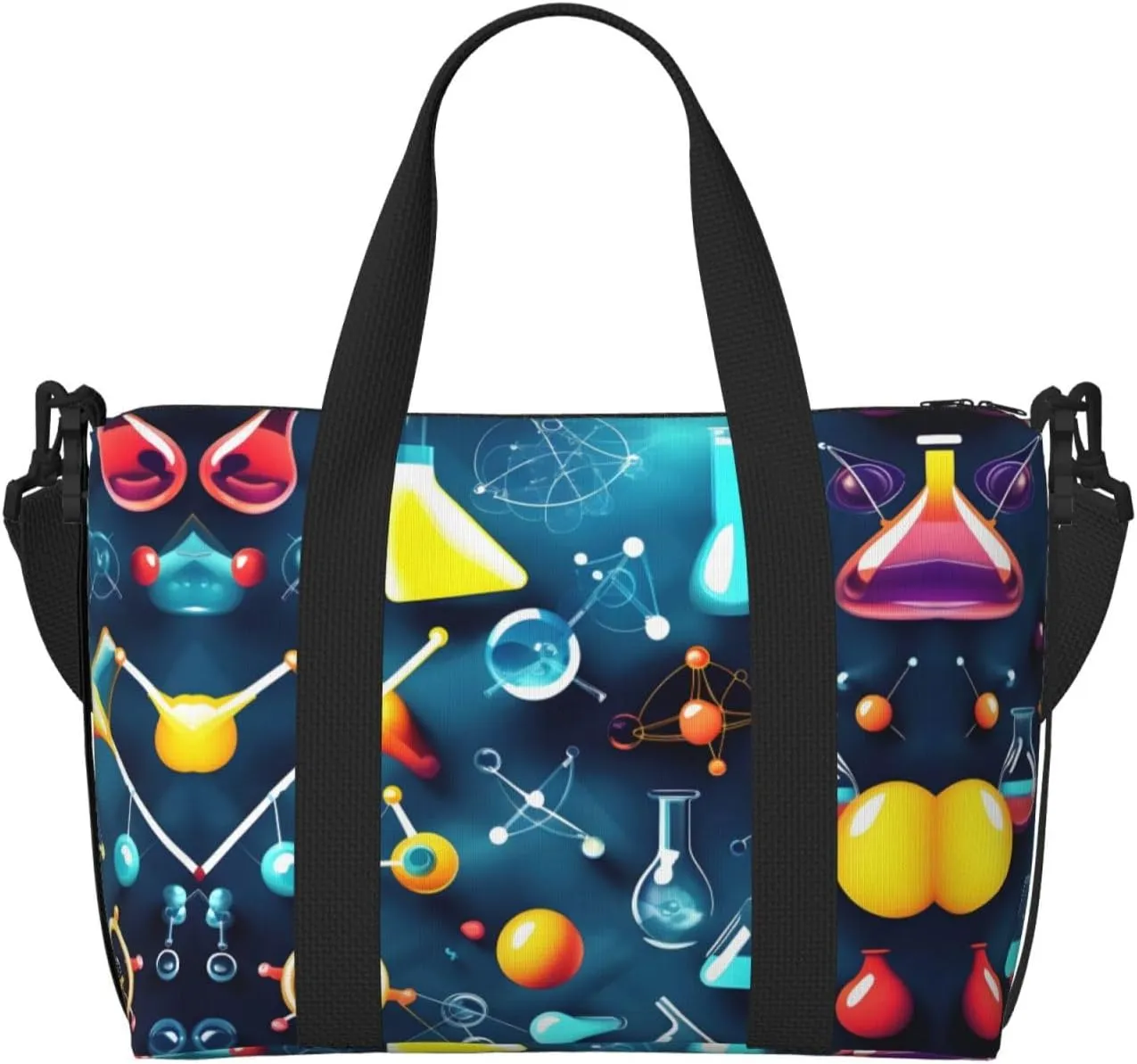 Abstract Science Chemistry Small Duffel Bag Foldable Travel Bag Weekender Bag Overnight Gym Hospital Bags For Women&Men