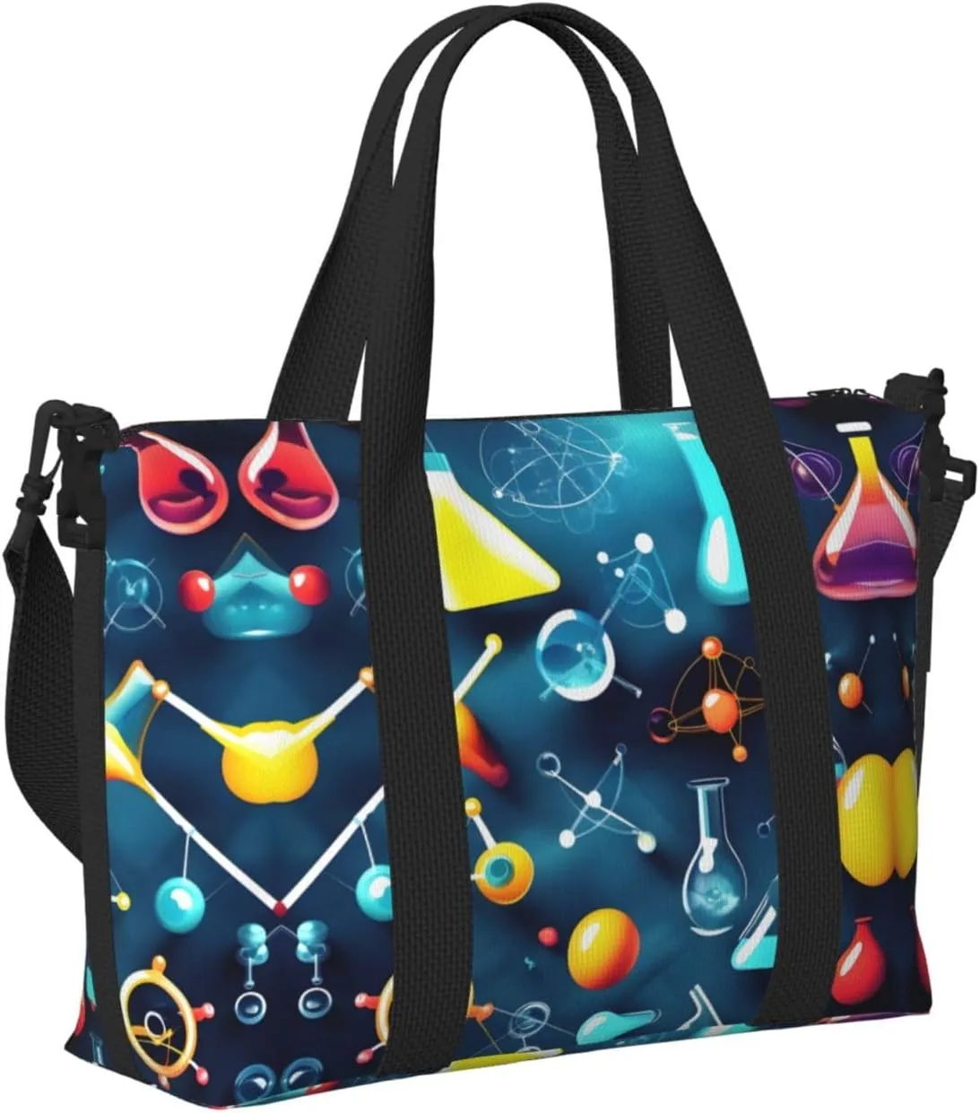 Abstract Science Chemistry Small Duffel Bag Foldable Travel Bag Weekender Bag Overnight Gym Hospital Bags For Women&Men