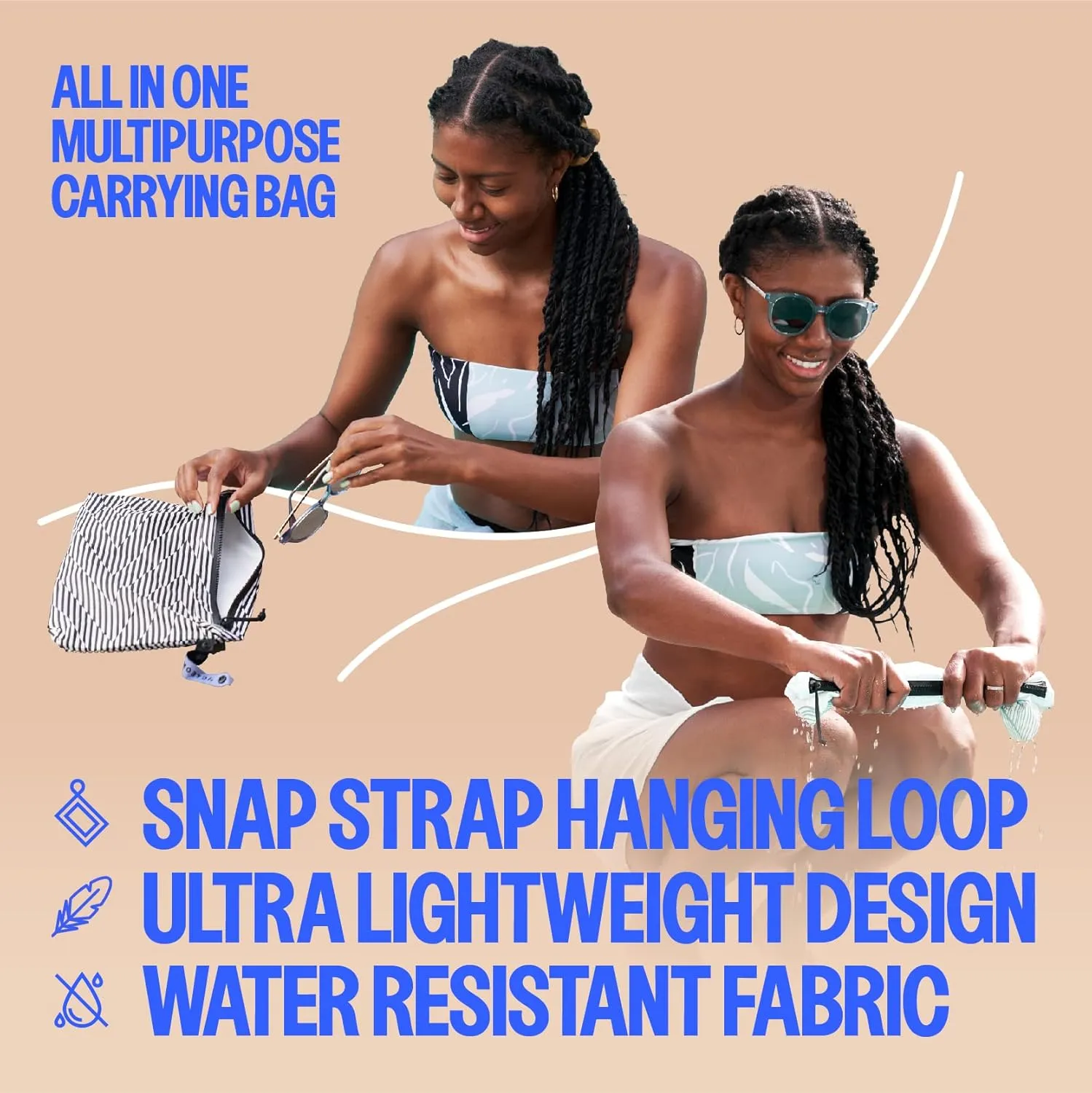 Acteon Wet Dry Bag, Large Travel Water-Resistant Swimsuit & Clothes Organizer, Foldable Pocket Sized Pool, Beach & Gym Bags, Fit for Bikini, Swim Workout Shoes & Towels, Toiletries, Dirty Laundry