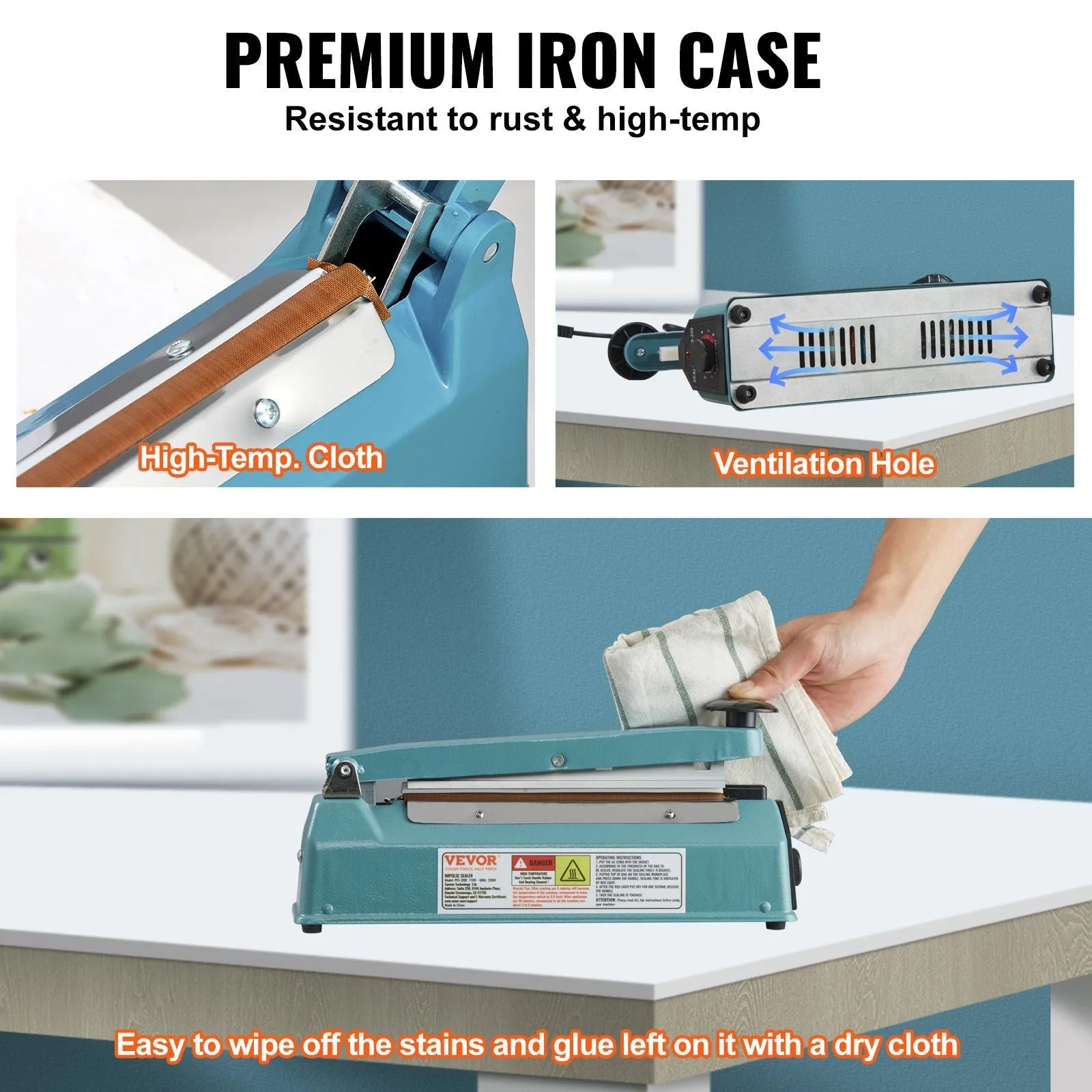 Adjustable 8-Inch Impulse Sealer