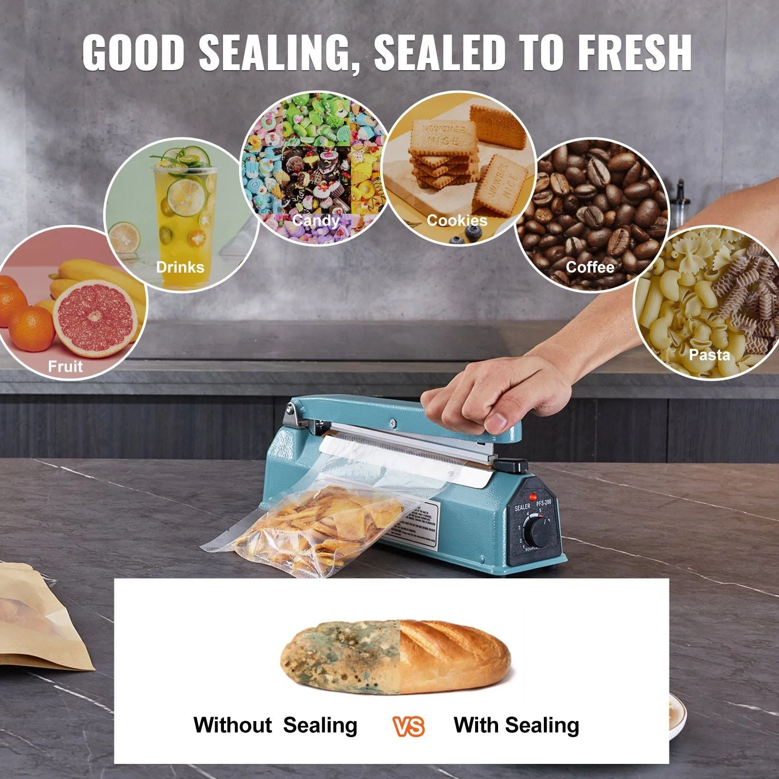 Adjustable 8-Inch Impulse Sealer