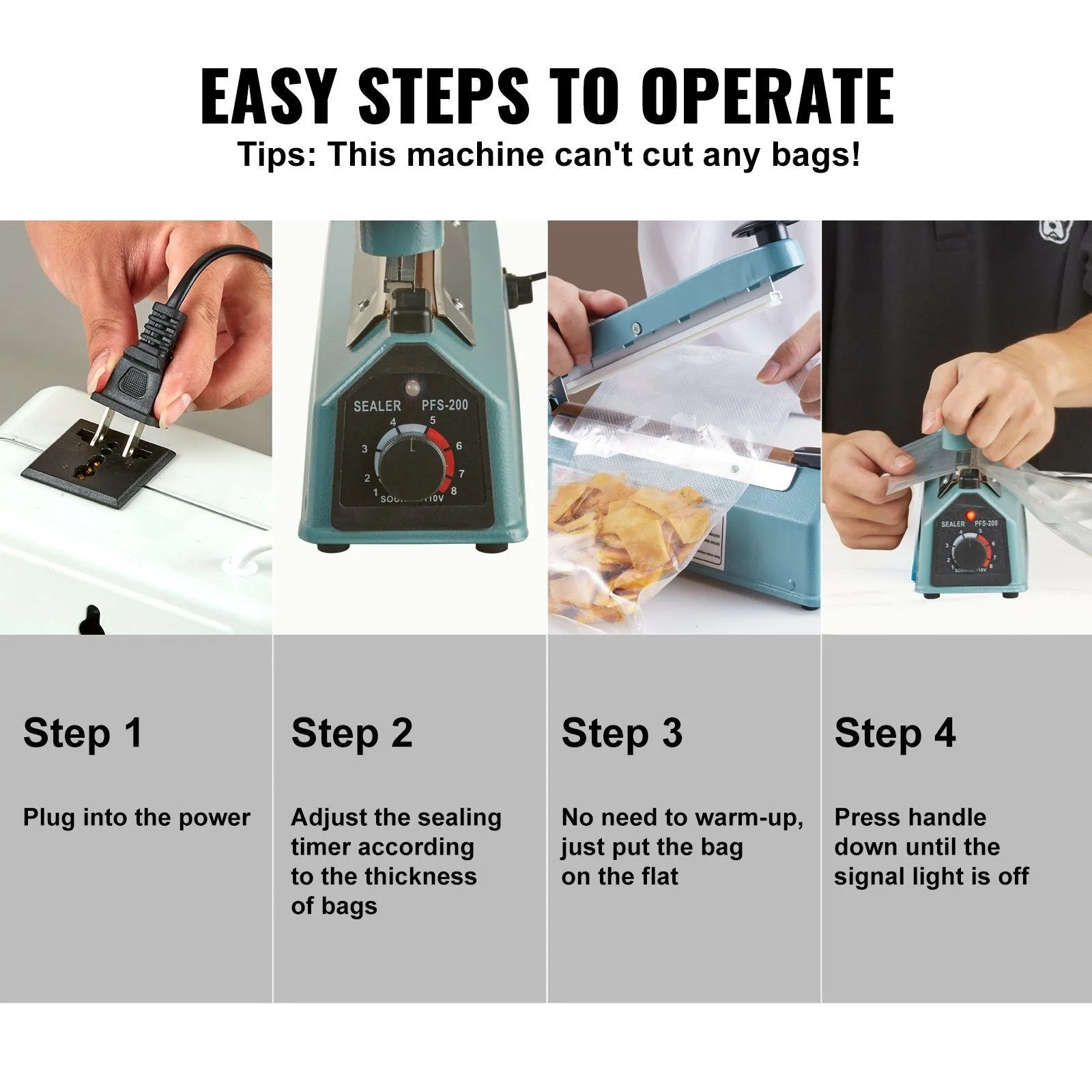 Adjustable 8-Inch Impulse Sealer