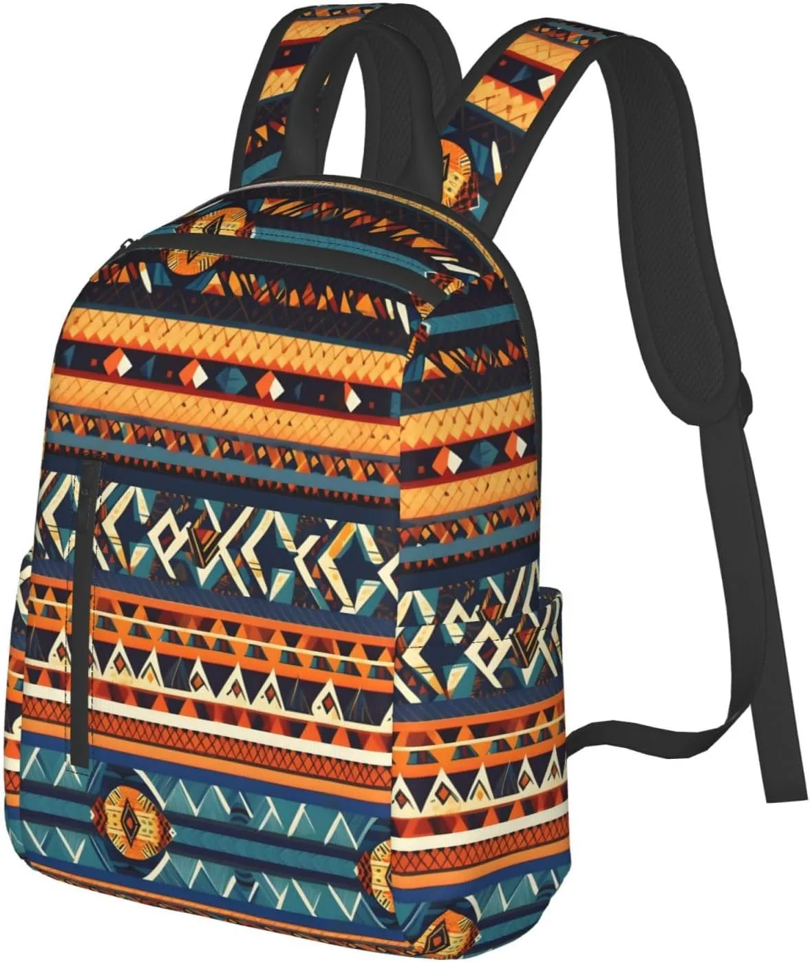 African National Patterns Print Lightweight Backpack, Travel Bookbag College Bag,Laptop Backpack For Men Women