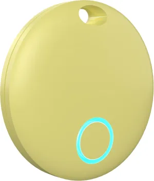 Air Tracker Tags Key Finder Item Locator Works with Apple Find My (iOS only),Track Your Wallet,Keys,Luggage,Bags,Bluetooth Wallet Tracker Waterproof IP67 (Yellow, 1-Pack)