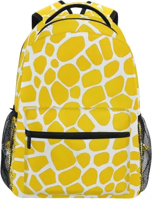 ALAZA Lizard Skin Yellow Pattern Backpacks for Girls Boys School Backpack Kids Bookbag 3rd 4th 5th Grade Elementary Students Daypacks Travel Laptop Shoulder Bag