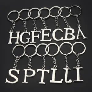 Alphabet Letter Keychain Pendant